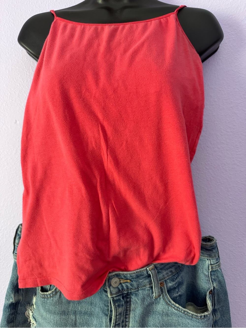 Studio Blue Distressed Shorts 31, Vibrant 3 pc Set!Cotton Tank, Infinity Scarf